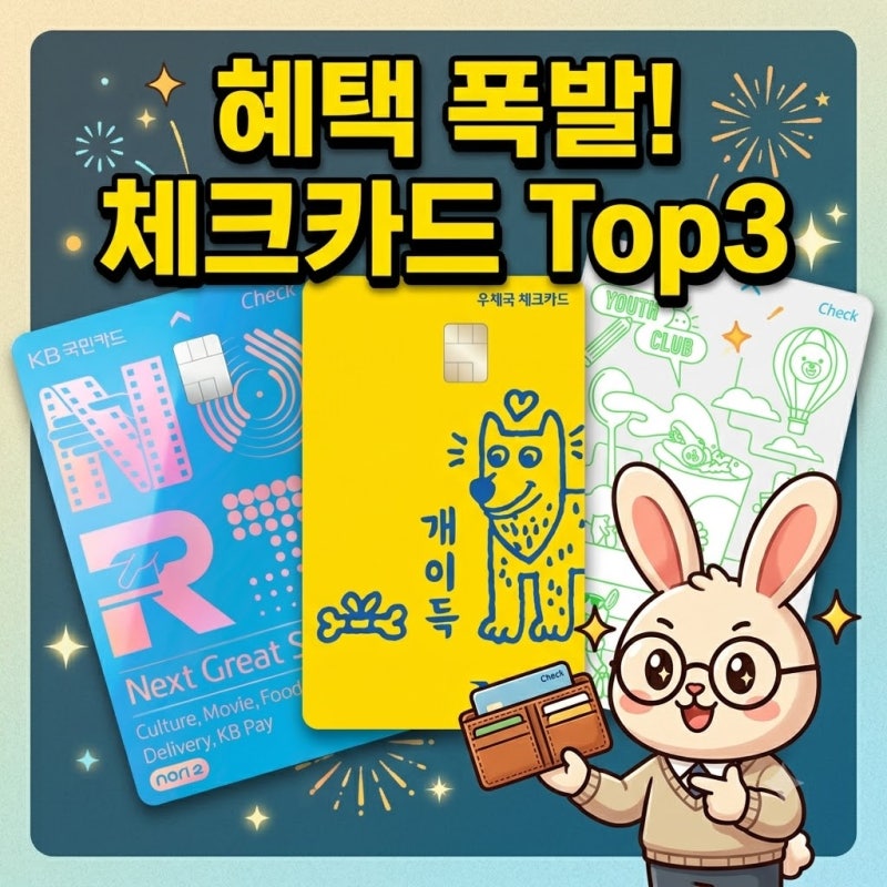 "아직도 아무 카드나 쓰세요?" 혜택좋은 체크카드 추천 TOP3
