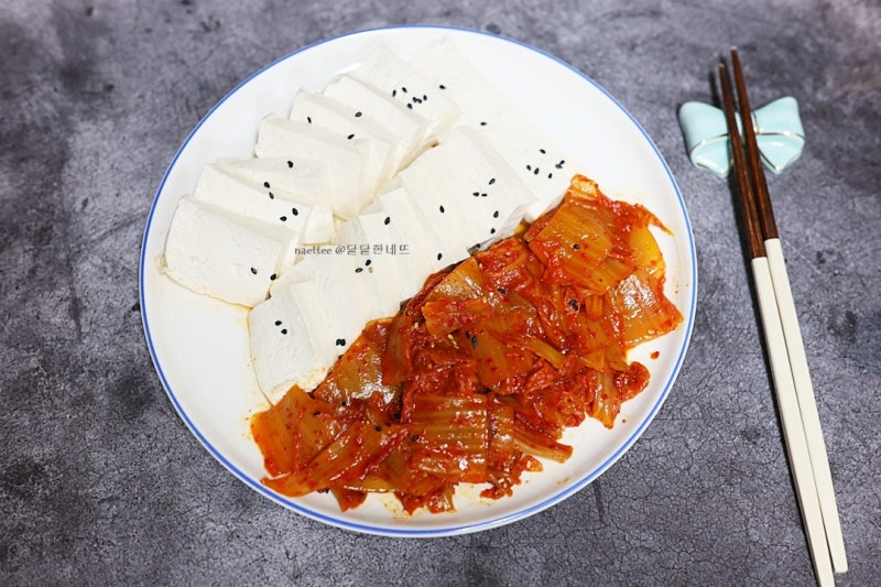 류수영 두부김치 레시피 김치볶음 만드는법