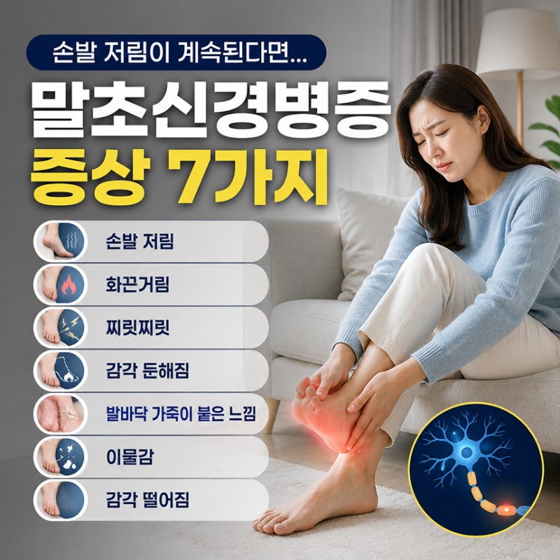 말초신경병증 증상 7가지와 원인 치료까지... 손발 저림이 계속된다면...