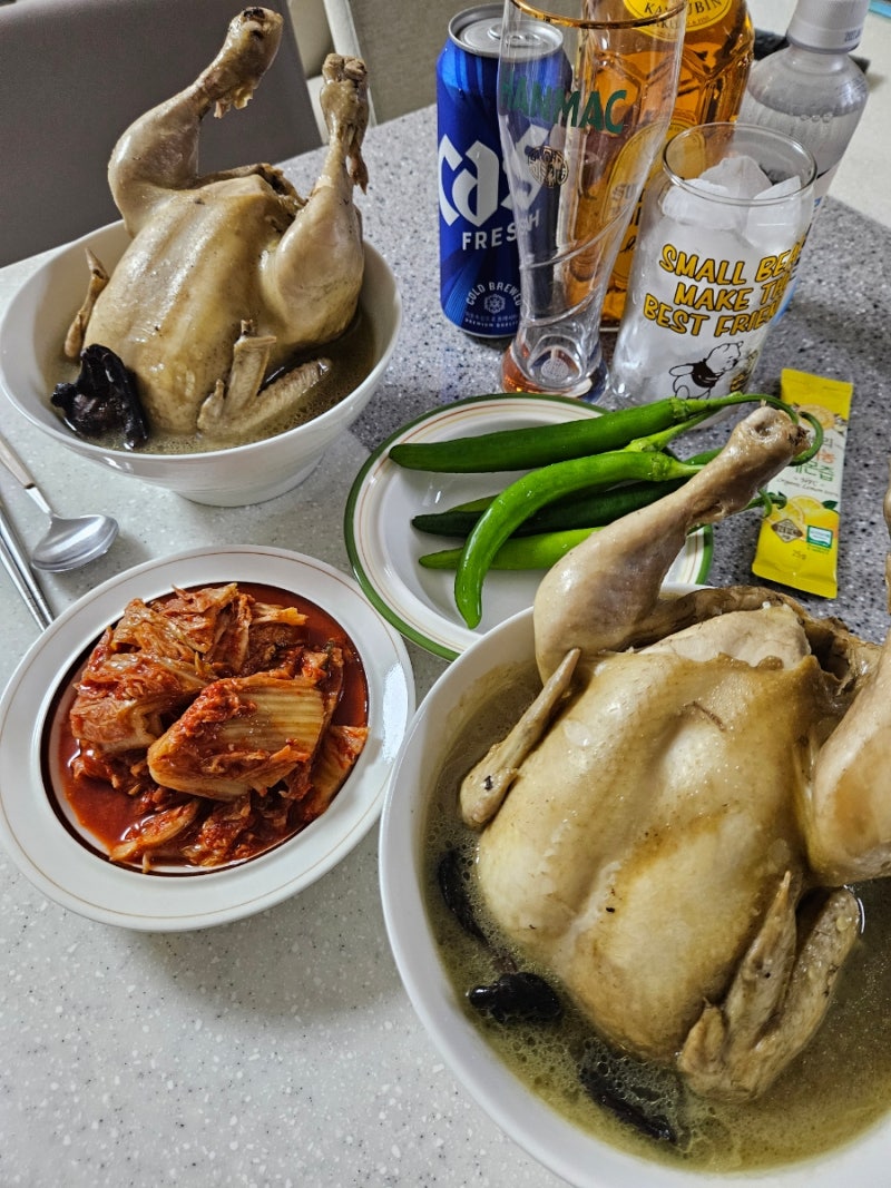 [레시피] 능이버섯삼계탕 만들기