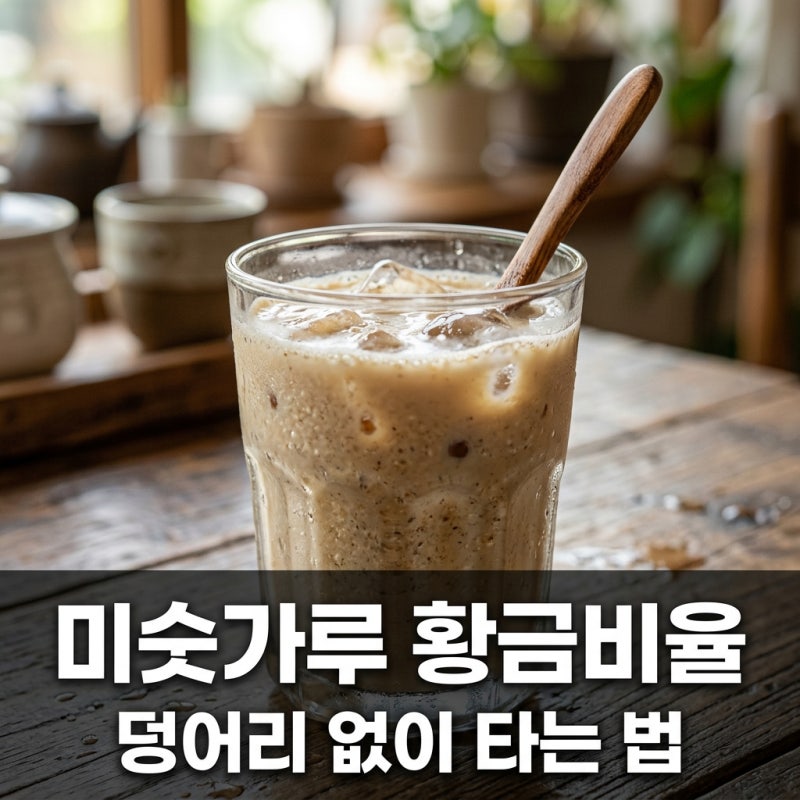 미숫가루 맛있게 타먹는 방법, 덩어리 없이 황금비율 만드는 법