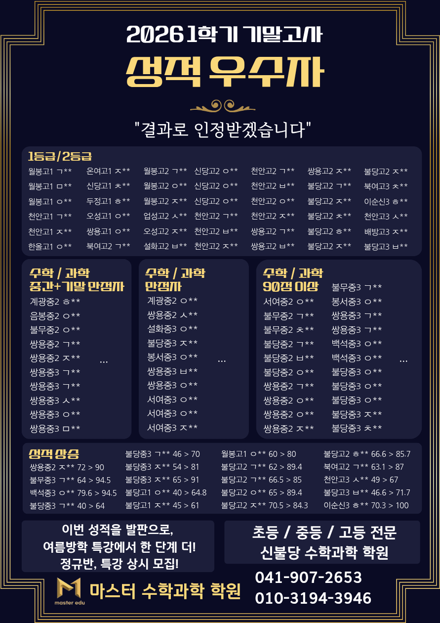 마스터수학과학학원 사진 1
