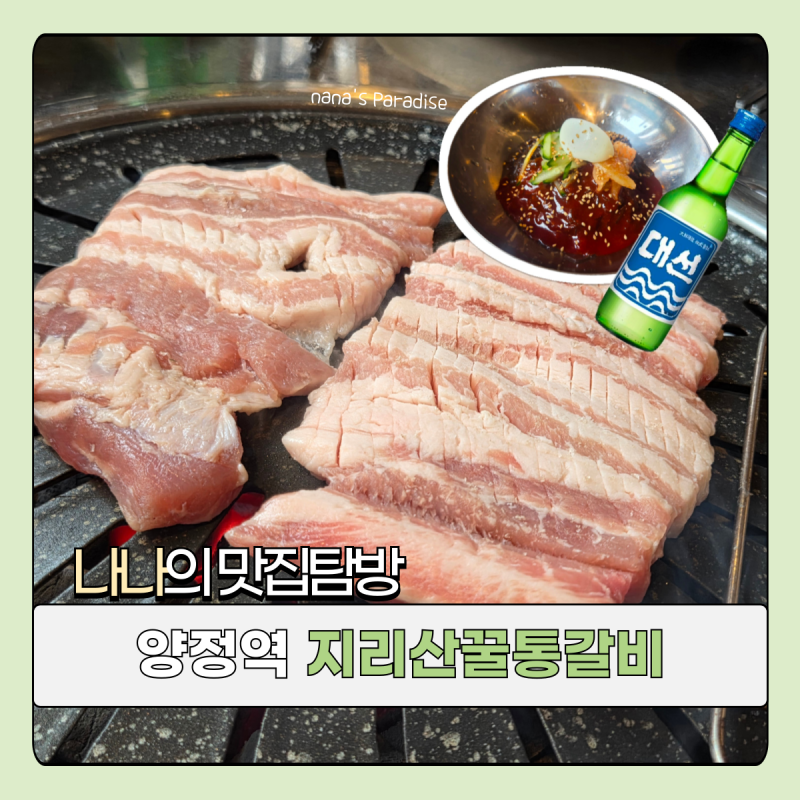 양정역 갈비 맛집 지리산 꿀통갈비 가성비 좋은 고기집 발견