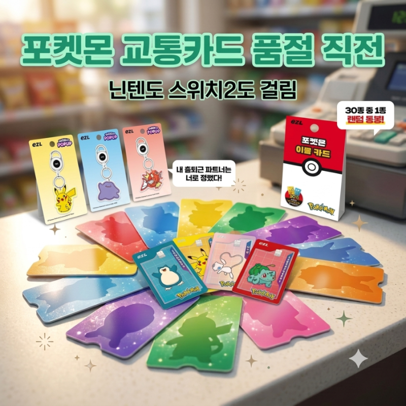 포켓몬 교통카드, 퇴근하고 가도 아직 남아있을까