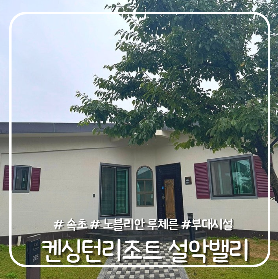 고성 속초 숙소 추천 - 켄싱턴 리조트 설악밸리 뚜벅이 후기 : 노블리안 루체른, 어메니티, 체....