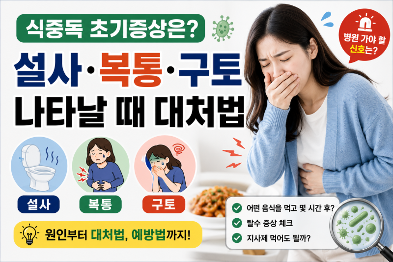 식중독 초기증상은? 설사·복통·구토 나타날 때 대처법과 병원 가야 하는 신호