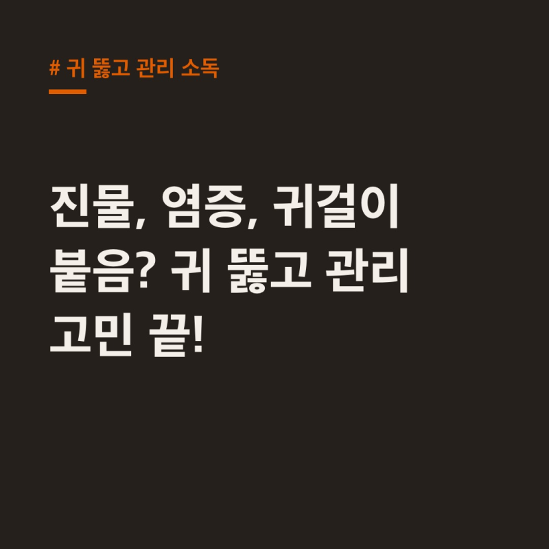 귀 뚫고 관리 소독, 진물·염증부터 귀걸이 붙음까지 총정리
