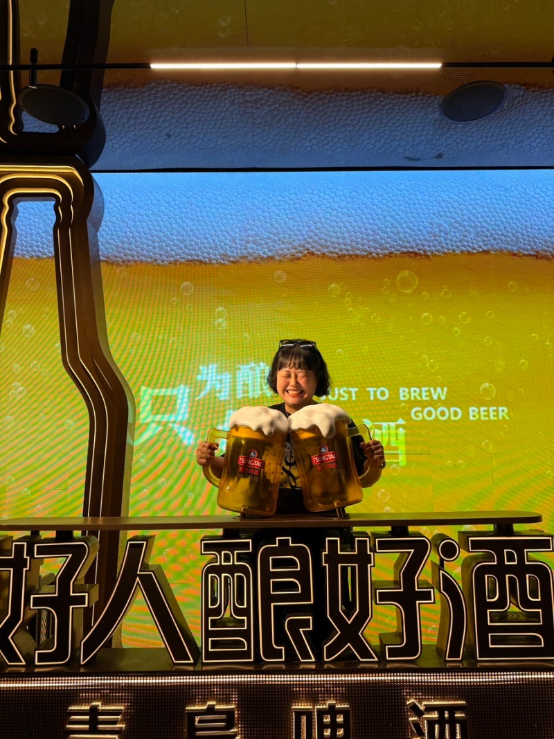 칭칭칭 칭다오 맥주박물관 원장맥주 팔대관 풍경구 해변 미쉐빙청 중국 눈사람 카페 조각공....