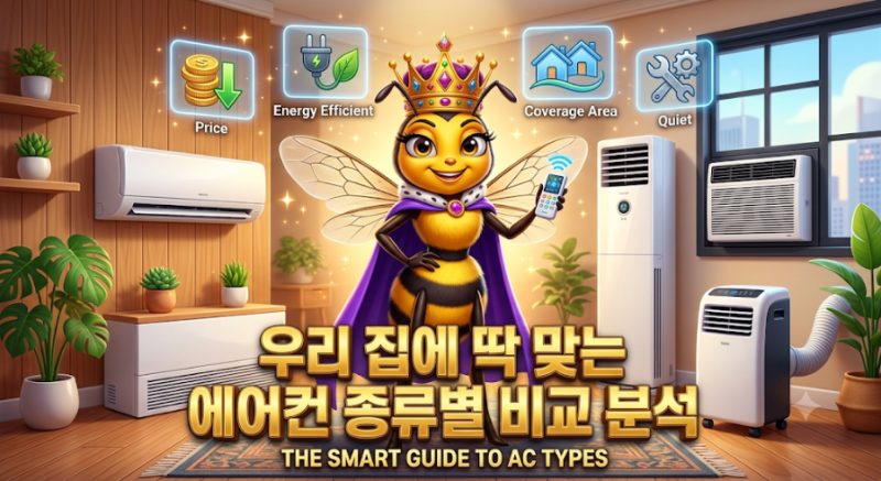 [에어컨 비교분석] 창문형부터 이동식까지! 에어컨 종류별 장단점!