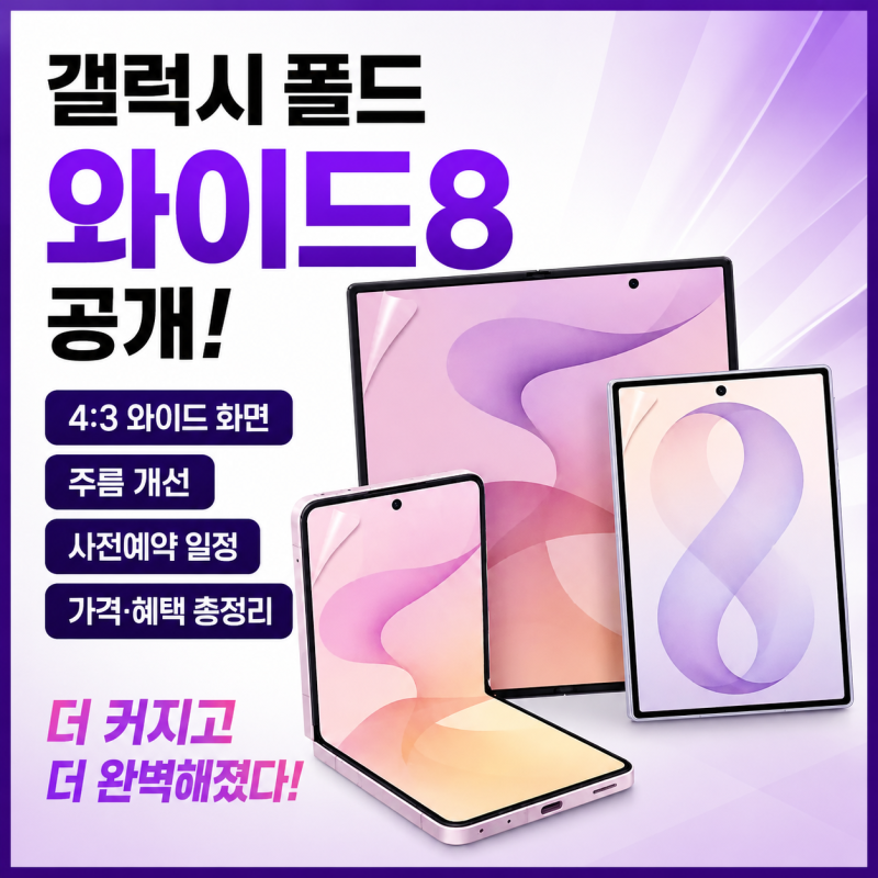 갤럭시 폴드 와이드8 출시! 가격·사전예약·달라진 점 총정리 (2026 최신)