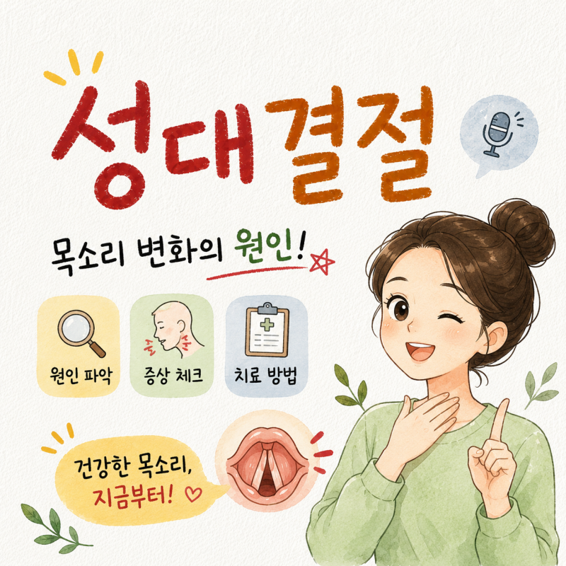 성대결절 원인부터 성대결절증상, 성대결절치료 방법까지 자세히 알아보기