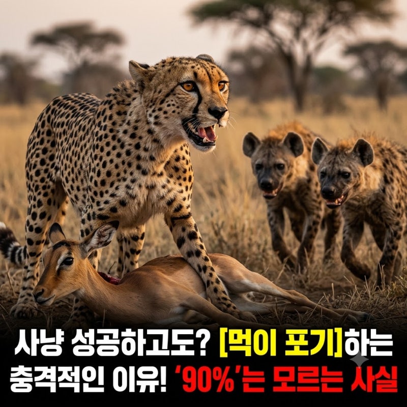 치타가 사냥에 성공하고도 먹이를 포기하는 진짜 이유