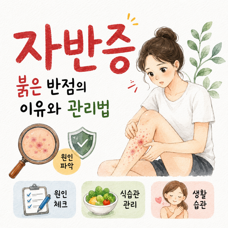 자반증 피부 붉은 반점 원인과 성인자반증 일상 관리 방법 알아보기