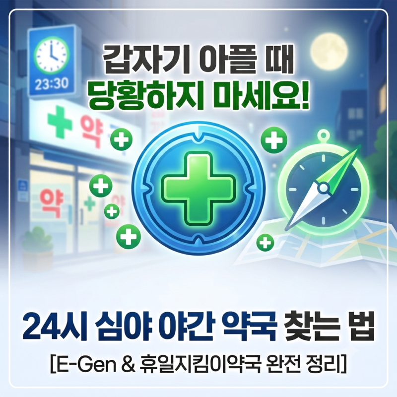 24시 약국 찾는 법 (내근처 대구 부산 광주 천안 야간 심야 약국 검색)