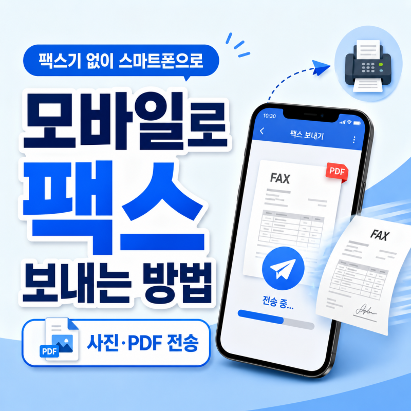 팩스 보내는 방법, 앱 설치 없이 되는 방법은 따로 있습니다