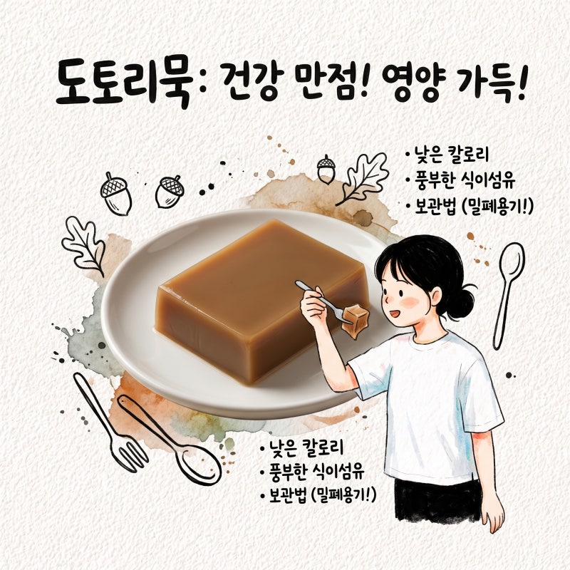 도토리묵 효능 칼로리 보관 상했는지 물러짐 써는법 데치기 만드는법 부작용