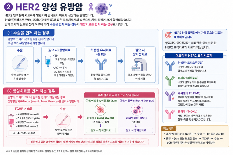 유방암 종류 총정리 / 호르몬양성? HER2양성? 삼중음성?