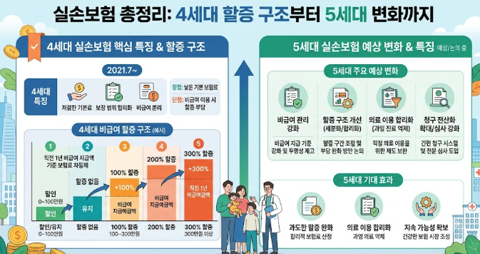 실손보험 총정리, 4세대 할증료 구조부터 5세대 변화까지