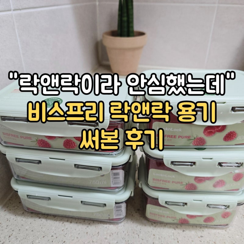 "락앤락이라 안심했는데" 비스프리 락앤락 용기 써본 후기