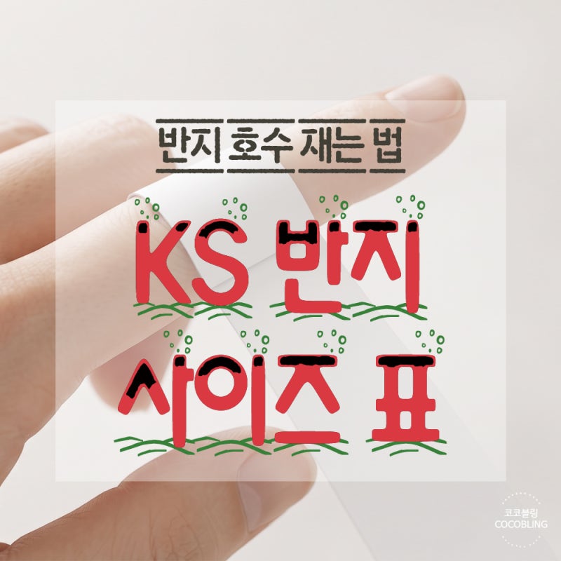 KS 반지 규격 사이즈표! 집에서 반지 호수 재는 법