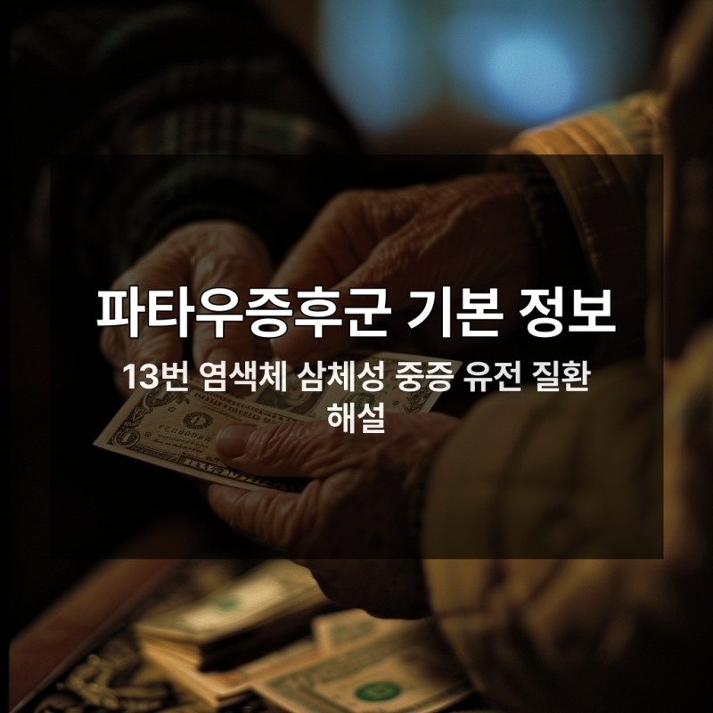 파타우증후군 검사비 90% 환급되는 숨겨진 보험 청구 비밀