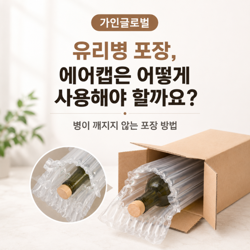 유리병 포장, 에어캡은 어떻게 사용해야 할까요? 병이 깨지지 않는 포장 방법｜가인글로벌