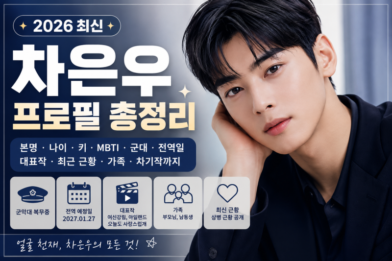 차은우 프로필 총정리 (2026 최신) | 본명·나이·키·MBTI·군대·전역일·대표작·최근 근황