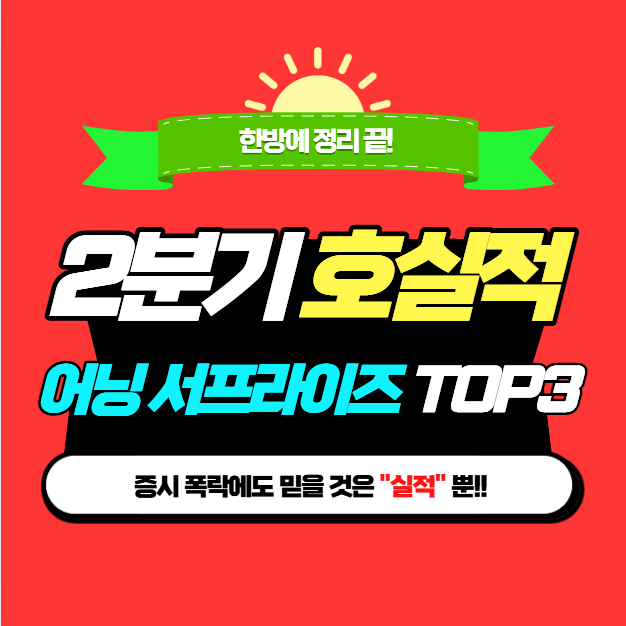 <b>증시 폭락</b>인데! 2분기 실적발표에서 터진 TOP3
