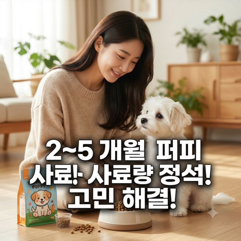 어느 날 갑자기 묽은 변을 보나요? 강아지 2개월 3개월 4개월 5개월 별 사료양 총정리
