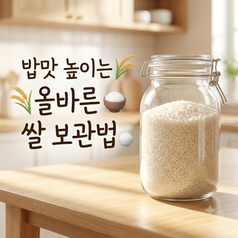 맛있는 밥상을 위한 올바른 쌀 보관 팁