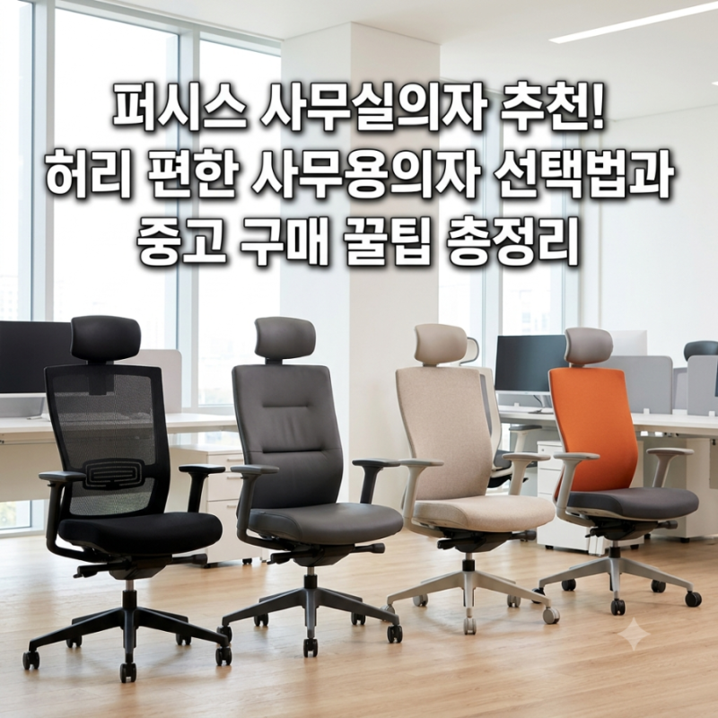 퍼시스 사무실의자 추천! 허리 편한 사무용의자 선택법과 중고 구매 꿀팁 총정리
