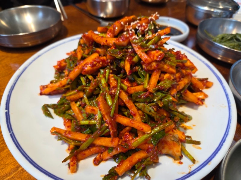 대구 회무침 맛집 푸른회식당 오징어회무침 가오리회무침 아구찜 강추