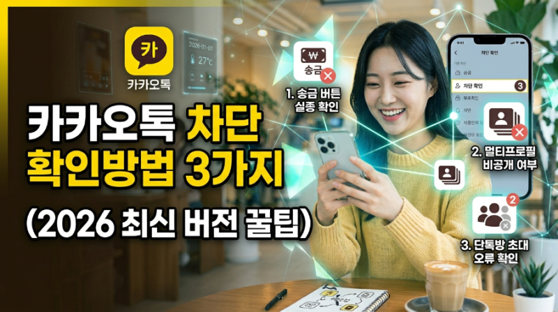 카카오톡 차단 확인방법 3가지 (2026 최신 버전 꿀팁)