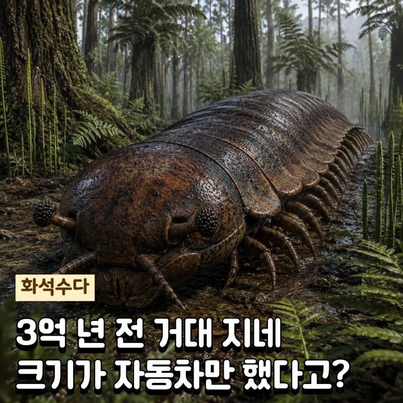 지네가 자동차만큼 컸다고? 3억 년 전 아르트로플레우라의 실제 크기
