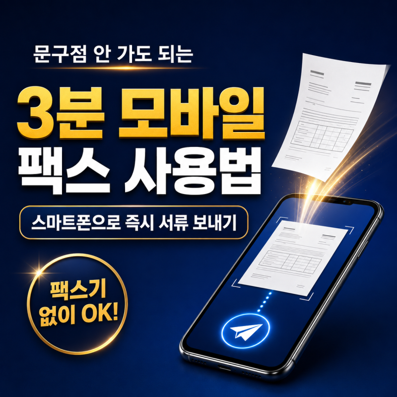 모바일팩스 사용법 3분 만에 팩스 없이 서류 보내기