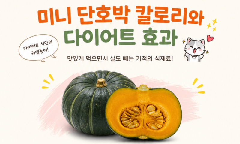 미니 단호박 칼로리, 생각보다 낮다고? 다이어트에 좋은 이유!