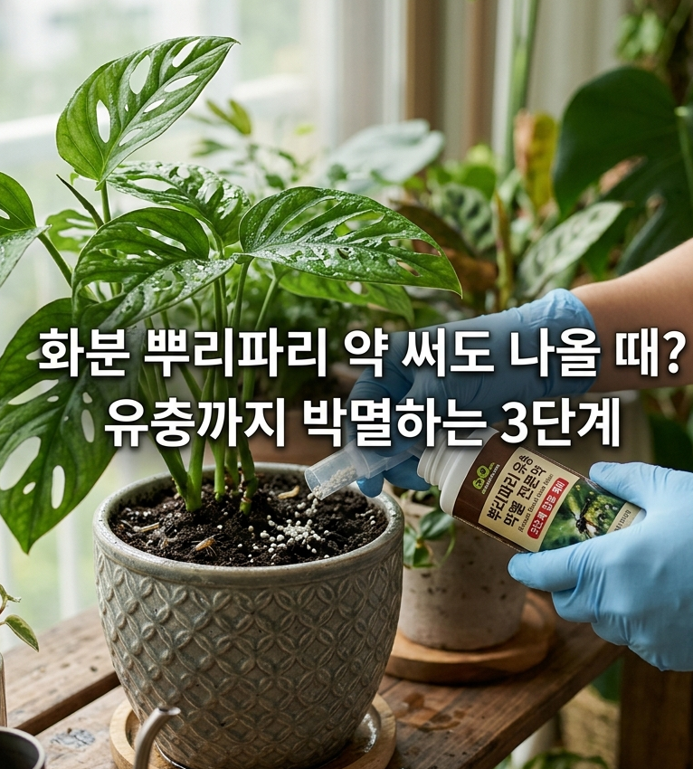 화분 뿌리파리 약 써도 계속 나올 때? 유충까지 완벽 박멸하는 3단계 퇴치법