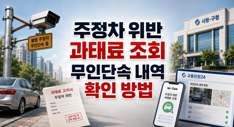 주정차 위반 과태료 조회 무인단속 내역 확인 방법