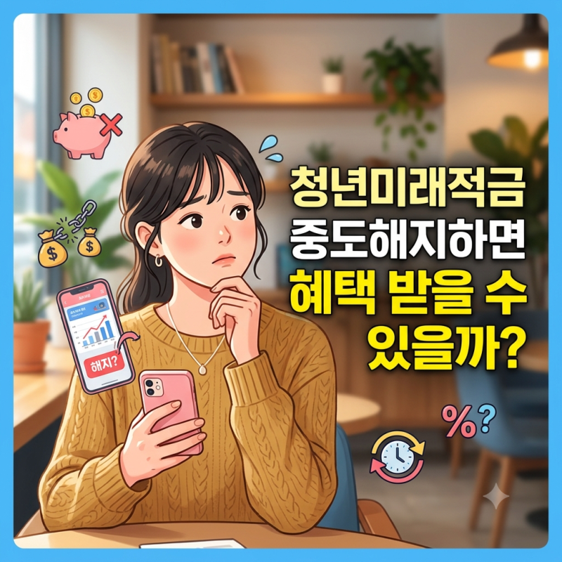 청년미래적금 중도해지하면 혜택 받을 수 있을까?｜정부기여금·이자 손해 총정리