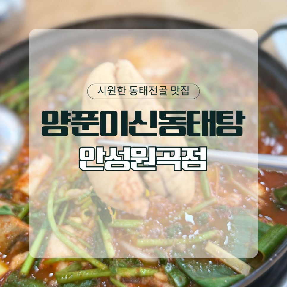 양푼이신동태탕 사진 1