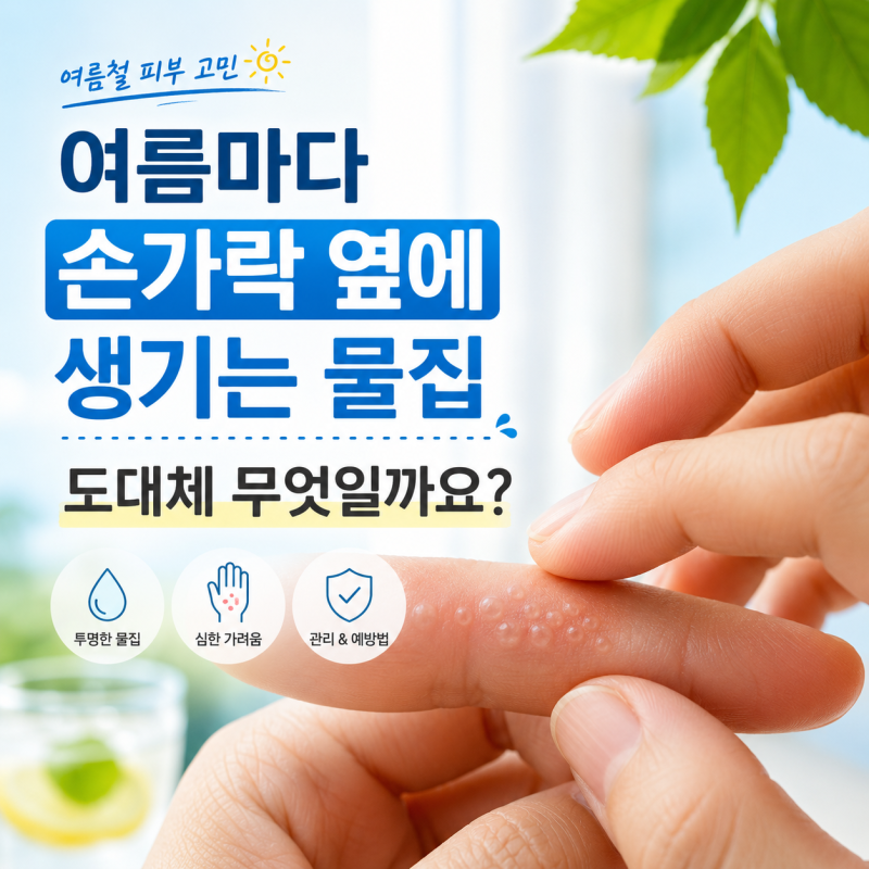 여름마다 손가락 옆에 생기는 물집, 도대체 무엇일까?