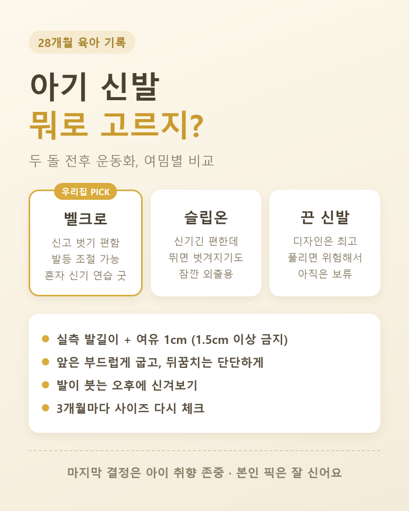 유아 신발 고르기ㅣ두 돌 아기 운동화, 우리집 선택 기준 정리