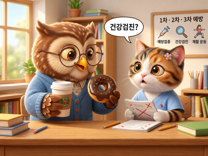 [효린이의 오답노트] 건강검진은 왜 2차 예방일까?｜간호조무사 국시 1차·2차·3차 예방 구분