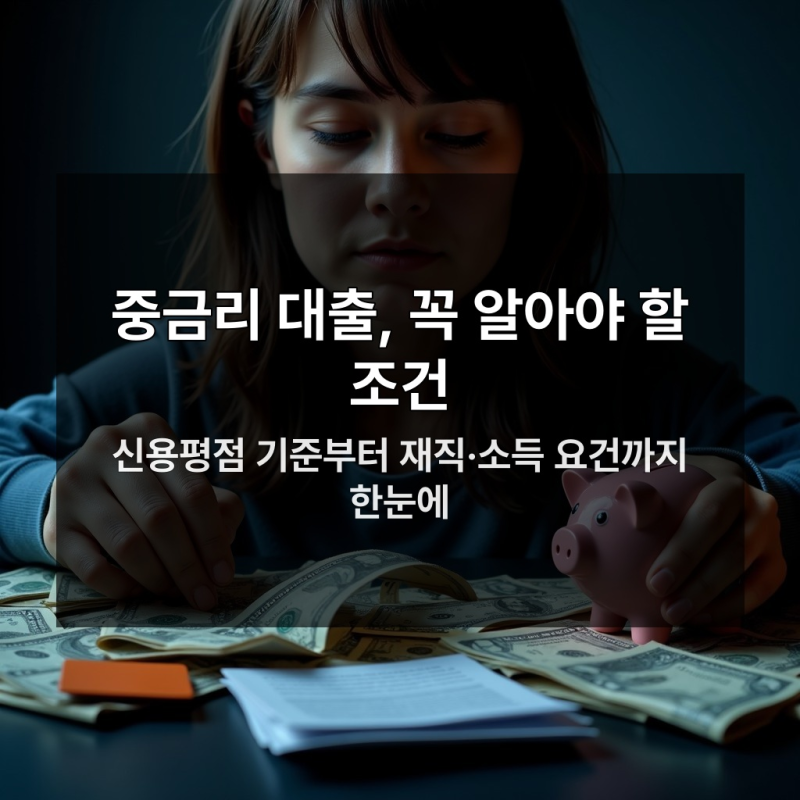 2026 중금리 생활안정대출 핵심 조건 5가지