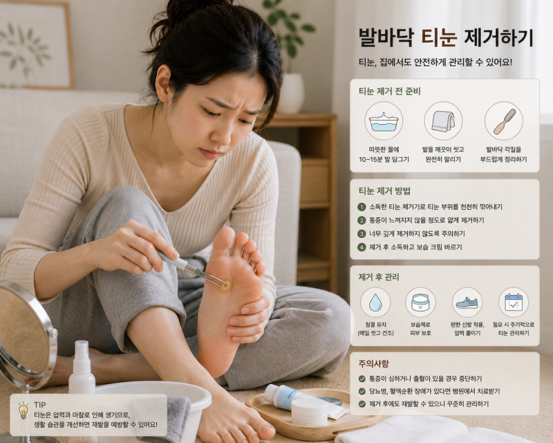 발바닥티눈제거 굳은살인 줄 알았는데? 티눈 정체 감별법
