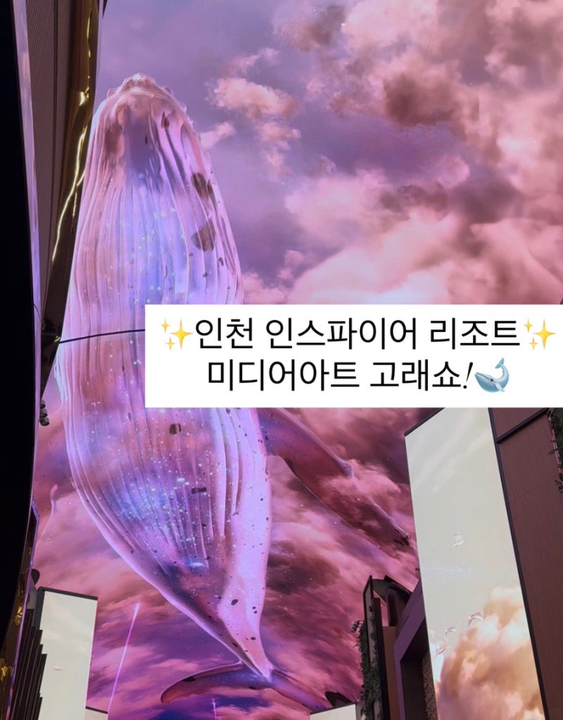 [인천 영종도] 인스파이어 리조트 고래 미디어아트 | 오로라쇼 후기, 위치, 주차 꿀팁