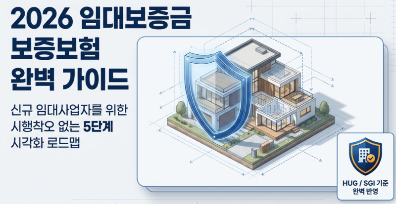 2026 임대보증금 보증보험 가입 조건 서류 안내 (신규 임대사업자 완벽 가이드)