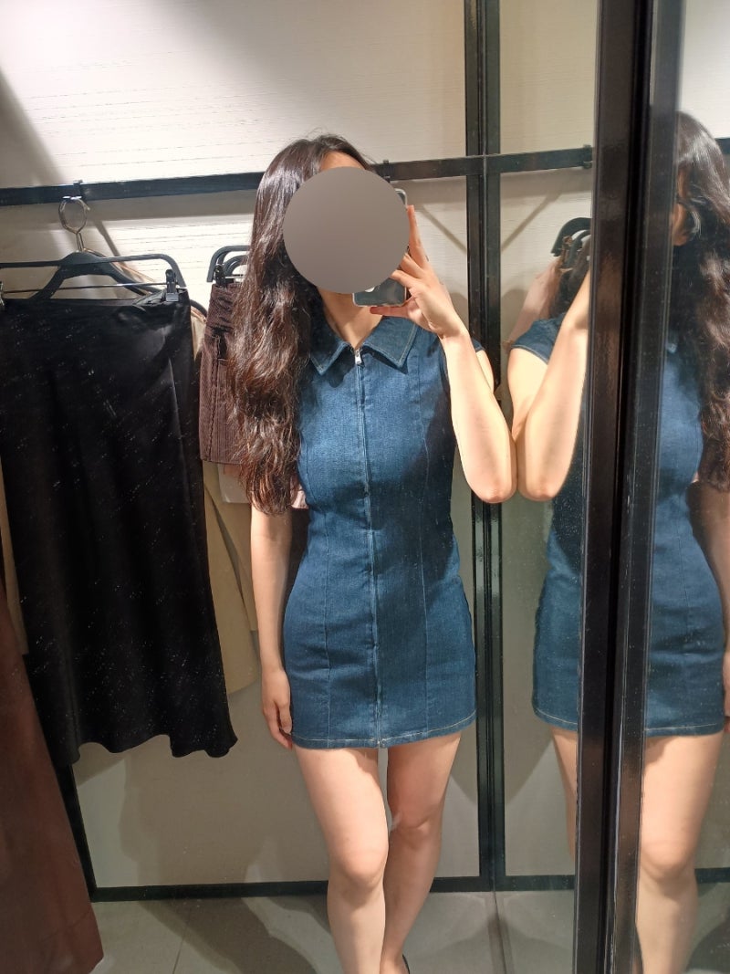 자라에서 상당히 이쁜 데님 원피스를 찾은 후기