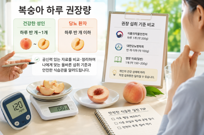 복숭아 하루 권장량, 당뇨 환자가 먹어도 괜찮을까요?