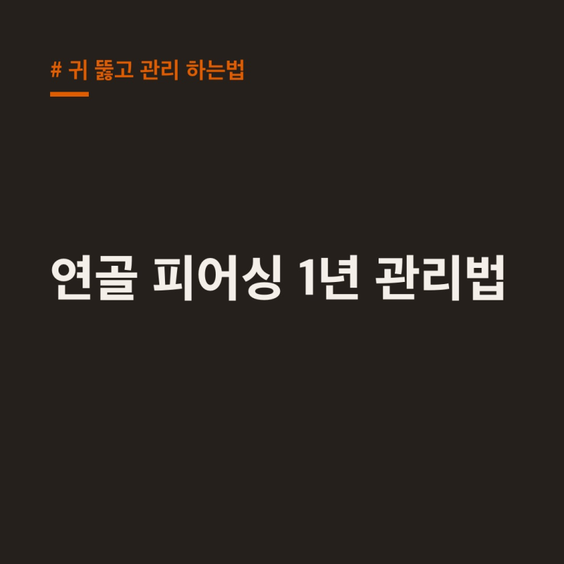 귀 뚫고 관리 하는법: 귓불 vs 연골, 회복 기간 4배 차이